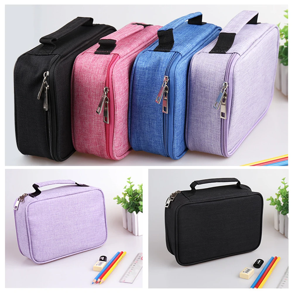 Portable Storage Porous Stationery Box Large Capacity Pencil Case For Student/Office