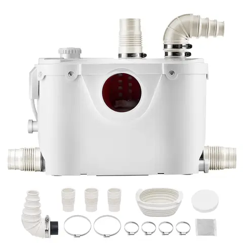 SucceBuy Macerator Pump 500W/700W/900W/1200W Waste Water Disposal Upflush Machine for Toilet, Basement, Shower, Laundry, Bathtub