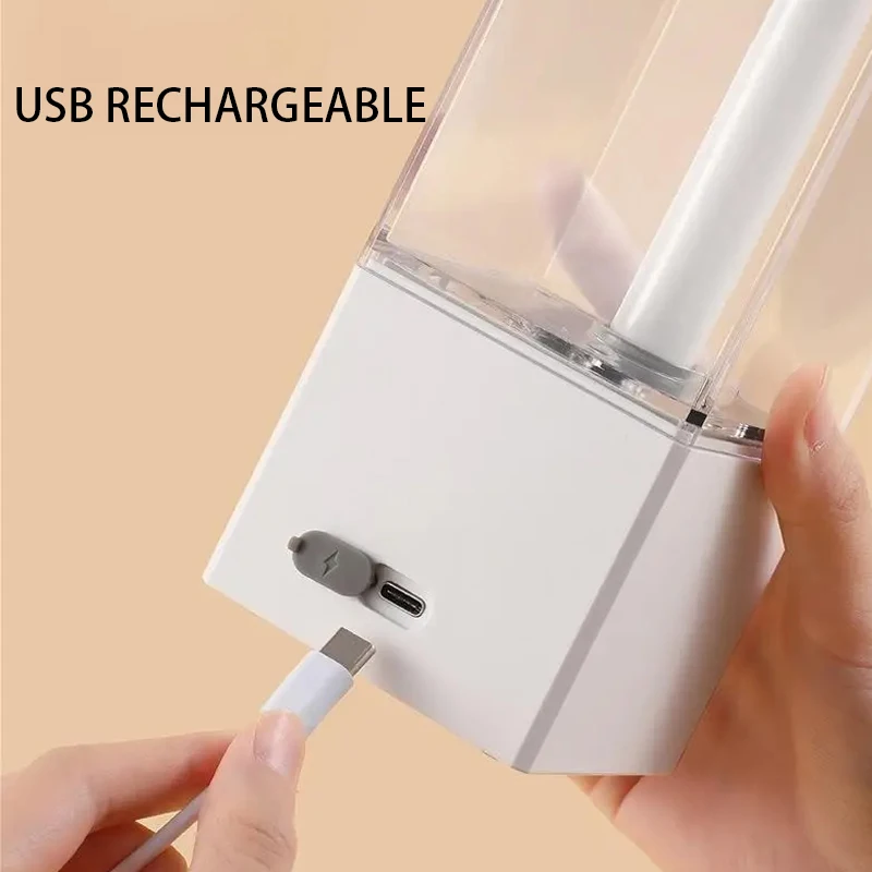 Dispensador de sabonete automático sem toque - 490ml USB recarregável sem contato para sabonete líquido/desinfetante ideal para cozinha/banheiro