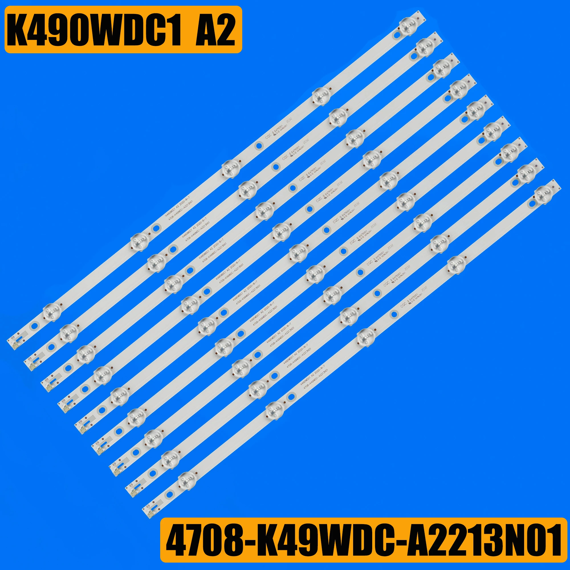 

LED backlight strip for 49U5070 49BDL3056Q 49UK950T K490WDC1 A2 4708-K49WDC-A2213N01 4708-K49WDC-A3113N01