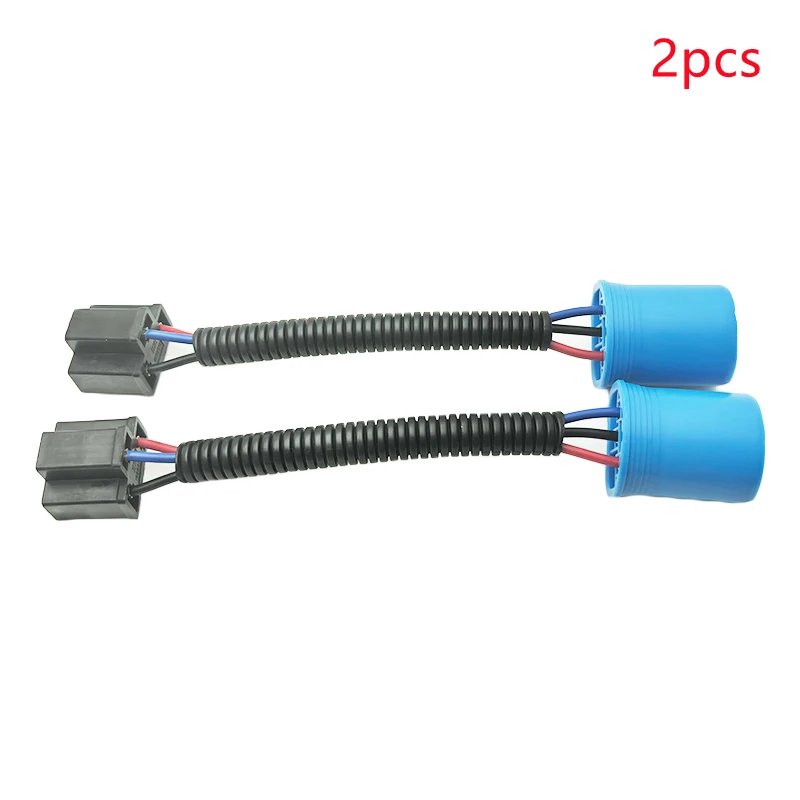 2Pcs 9007 Male To H4 Female Headlight Socket Adapter Conversion Wire Harness Replacement H2 Connector Cable Plug Extension Line