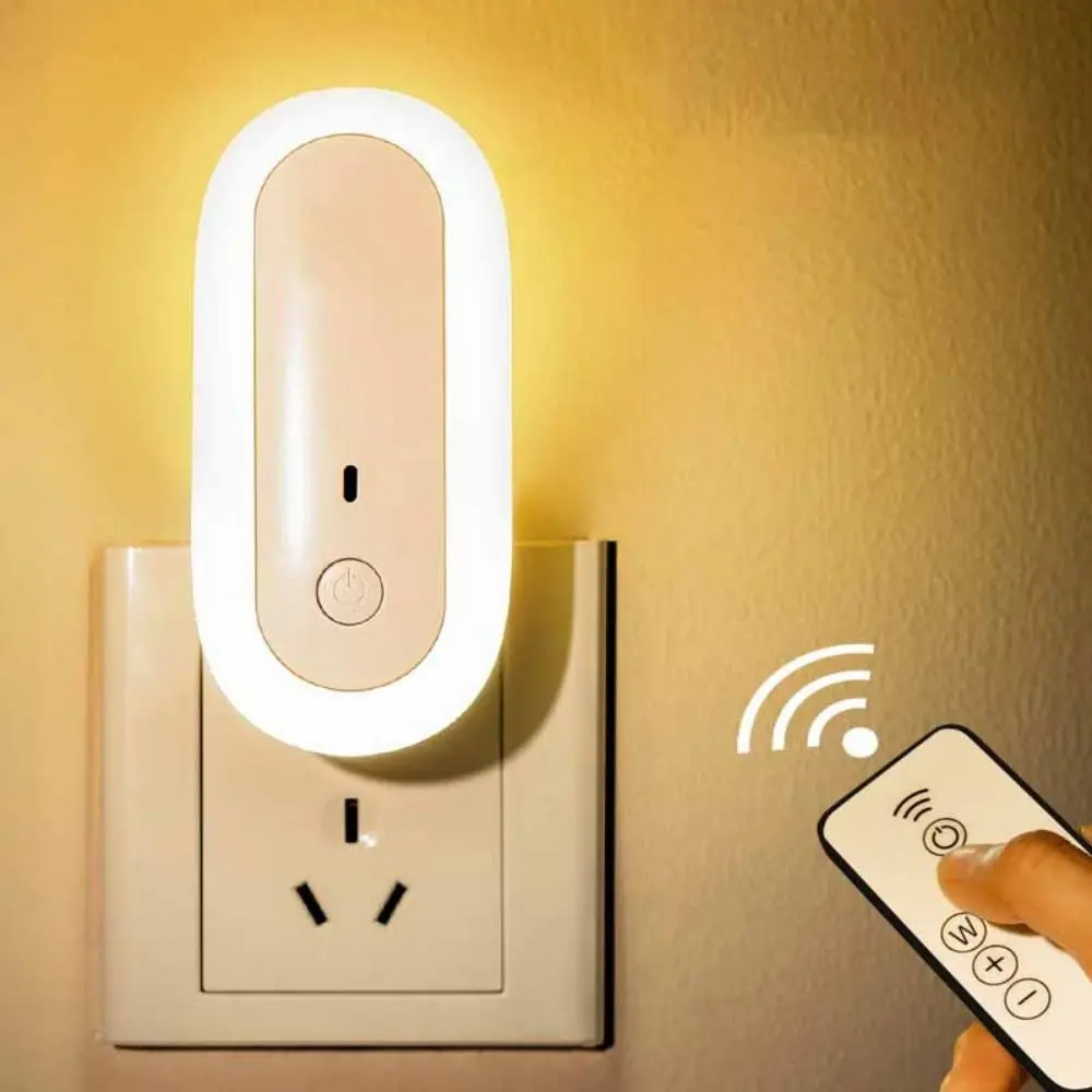Eye Protection LED Night Light Wall Plug-In Soft Light Plug-In Night Light With Remote Control Low Wattage Socket Wall Light