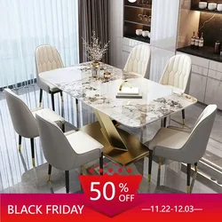 Luxury Dining Table Manger Chair Set Living Room Console Table Dressing Gold Space Savers Multifunction Yemek Masaları Furniture