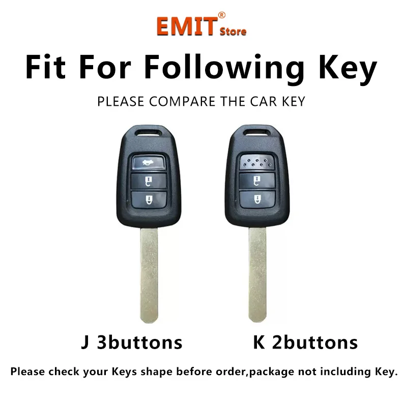 2/3Button Remote Key Case Shell for Honda Accord FIT CR-V XRV VEZEL CITY JAZZ CIVIC HRV FRV 2013 2016 Keychain Fob Accessories