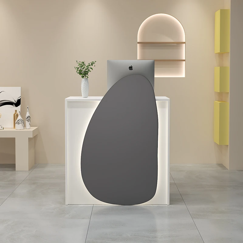 Entrance Speech Reception Desk Miter Modern Wooden Baby Chocos Reception Desk Local Boss Mesa De Centro Reception Furniture