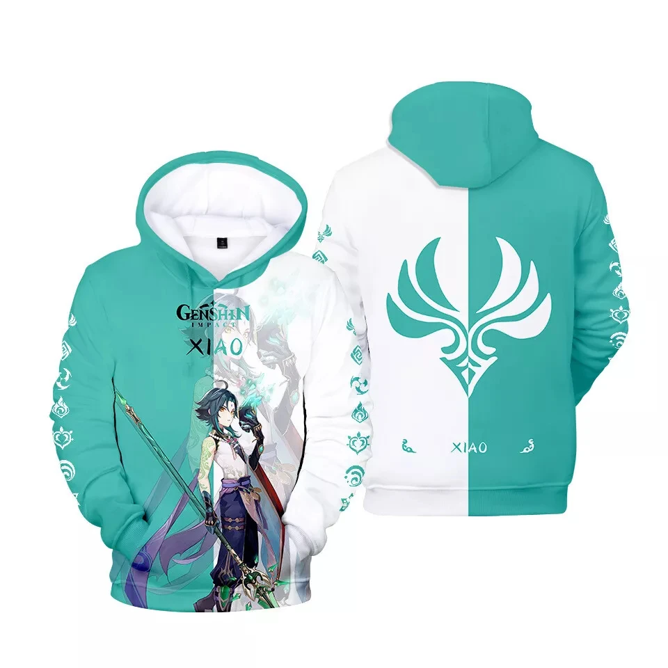 Game Genshin Impact Hoodies Sweatshirts Xiao 3D All Over Printed Couple Hoodie Men Women Cosplay Clothing Unisex Adult Tracksuit