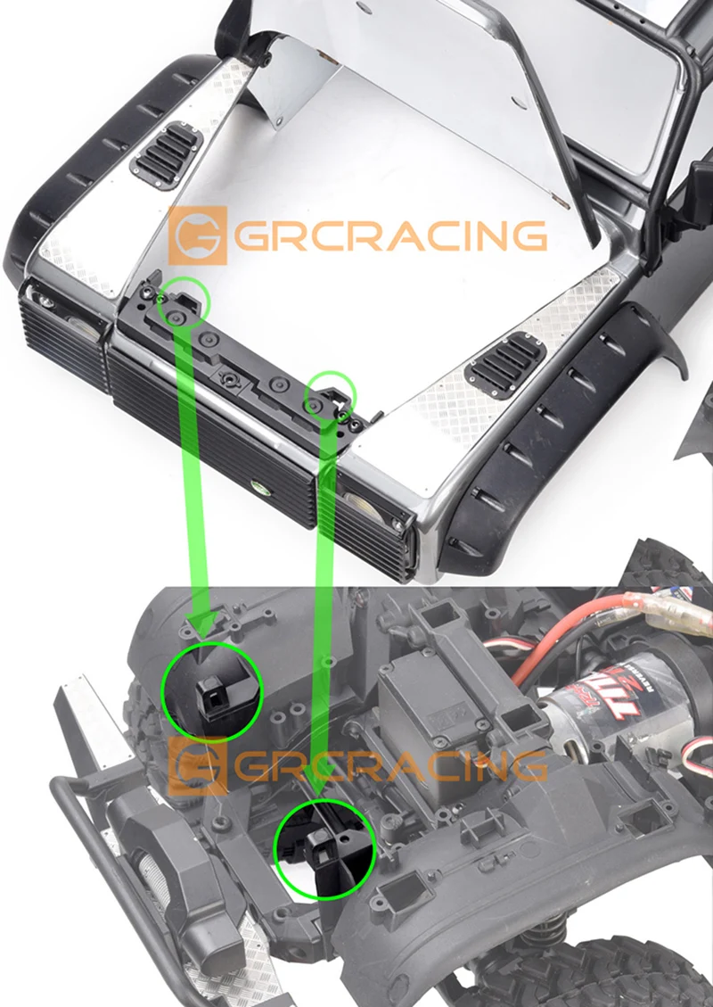 GRC Front/rear Shell Hidden Locks for 1/10 RC Crawler Car Traxxas TRX4 Defender BRONCO CHEVROLET G500 Diy Parts