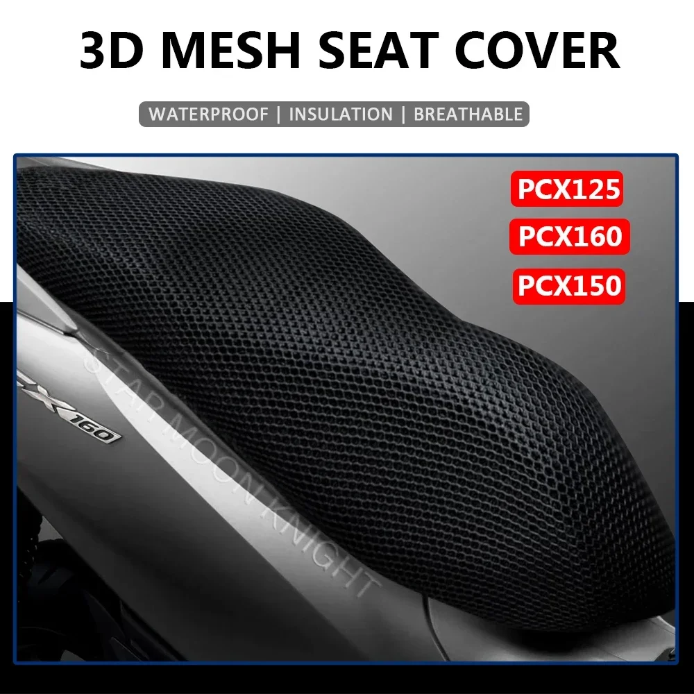 3D Mesh Anti-Slip Seat Cover for Honda PCX125/150/160 | Waterproof Breathable | Motorcycle Accessories