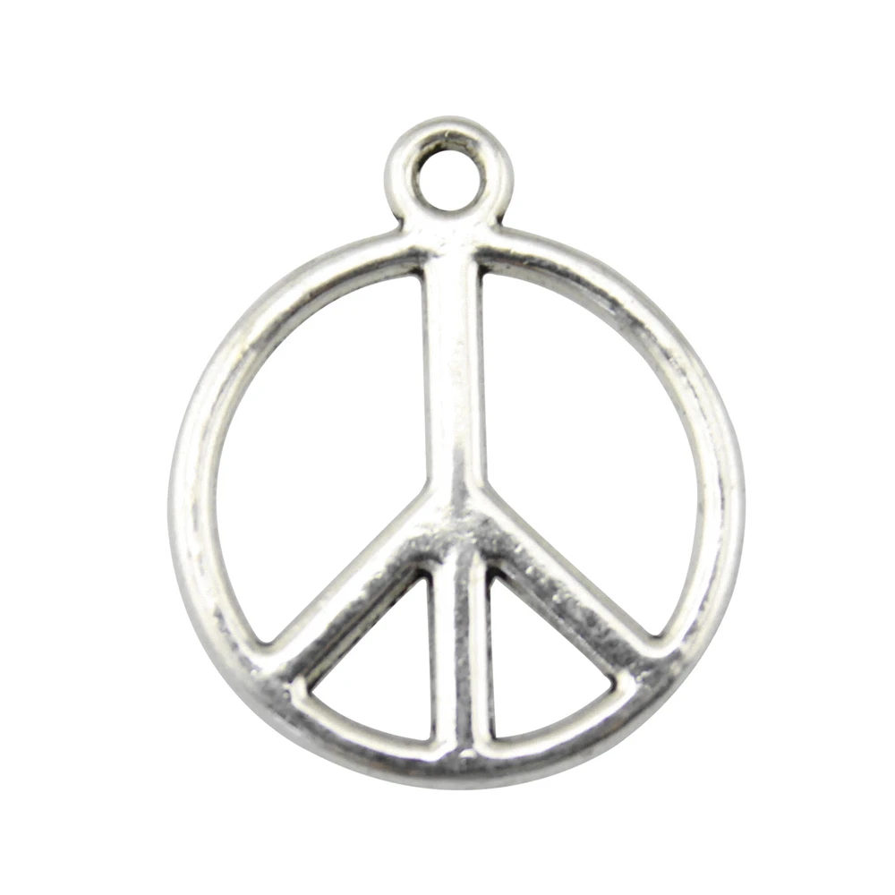 Accesories Peace Charms Jewelry Making 21x17mm 20pcs