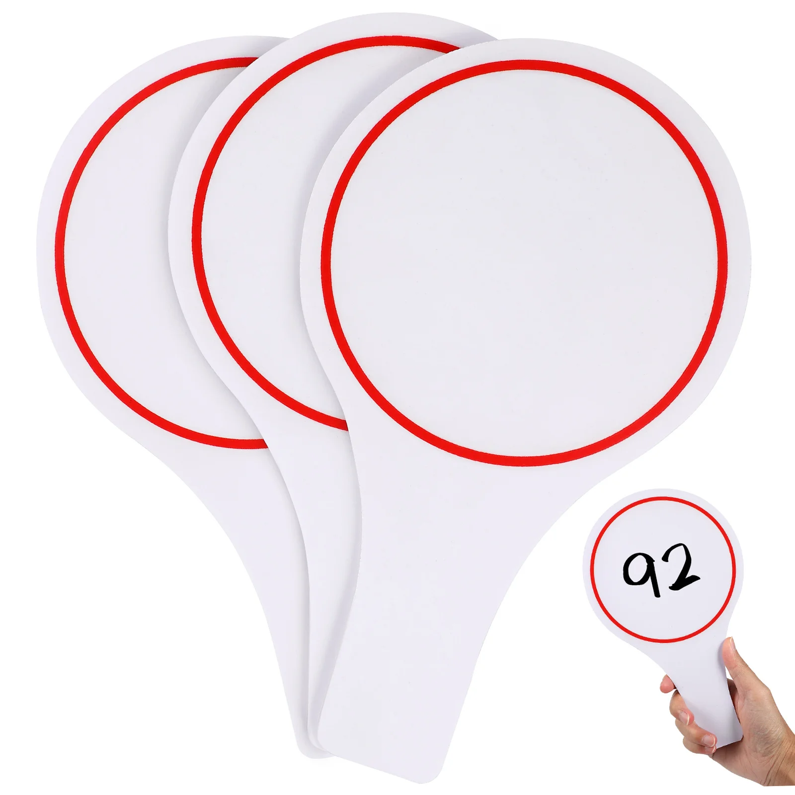 3 قطعة لوحات بيضاء فارغة يده الجافة محو لوحة النتائج لتعليم التصويت المنافسة فئة الإجابة مجداف مجلس التسجيل #6