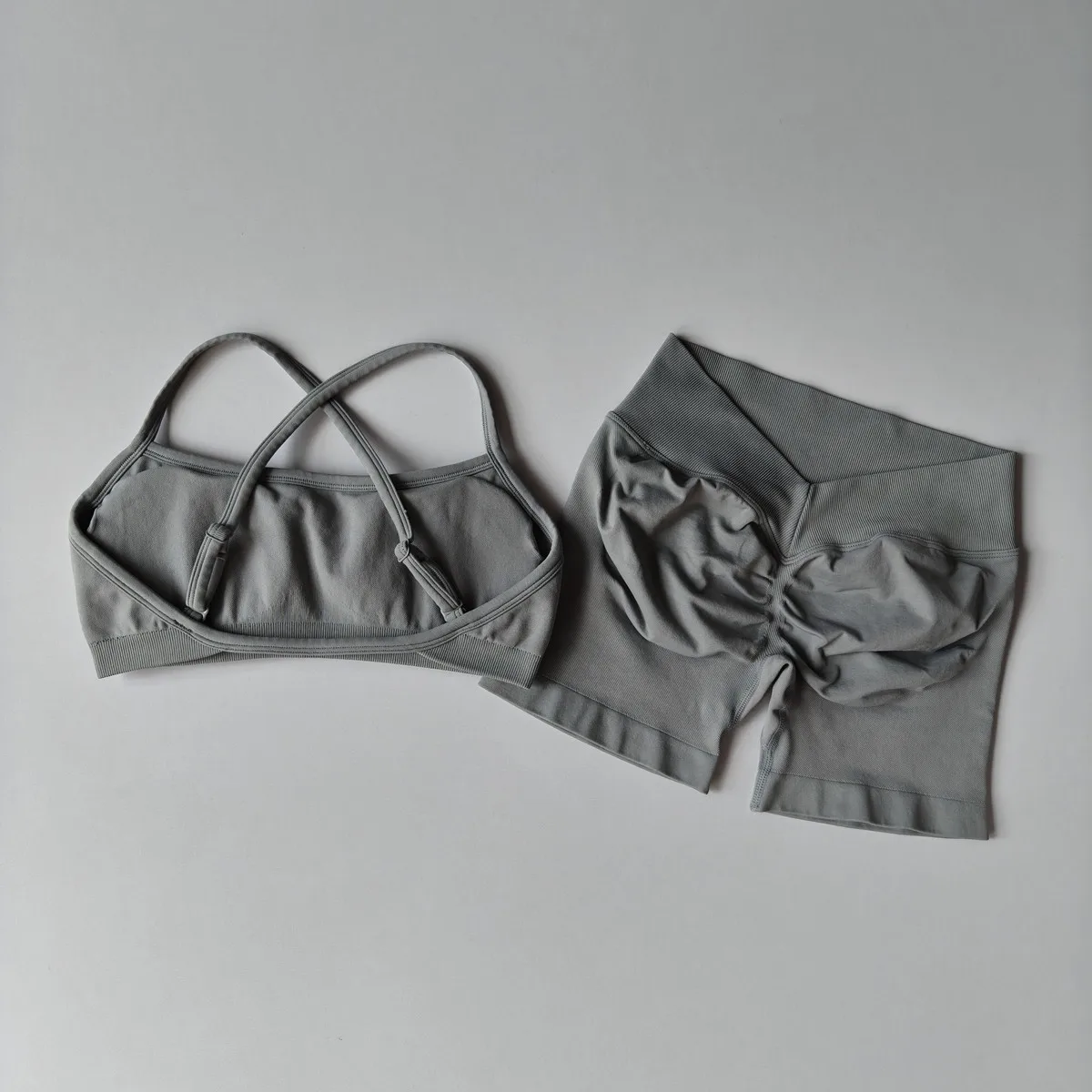 Sports Shorts Set 2 Pieces Seamless Yoga Set Women Workout Tracksuit Sports Bra and Yoga Shorts Suits Sportswear Fitness Gym Set - Image 2