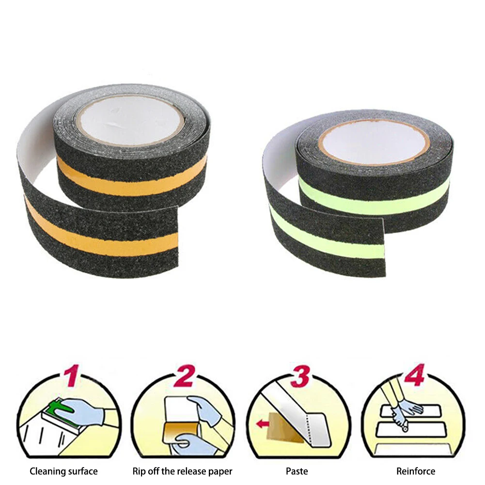 5M Luminous Anti Slip Tape Floor Safety Luminous Strip Reflective Strip Non Skid Tape Non Skid Tape Adhesive Stickers High Grip