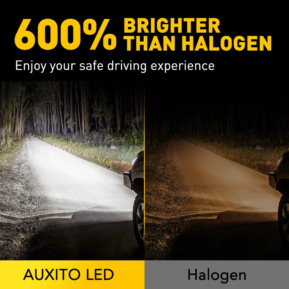AUXITO 2Pcs H8 H11 LED Headlight Bulbs Canbus 9005 HB3 9006 HB4 H9 LED Fog Lamp 50W 12V for Toyota BMW E46 VW Golf Mercedes Ford