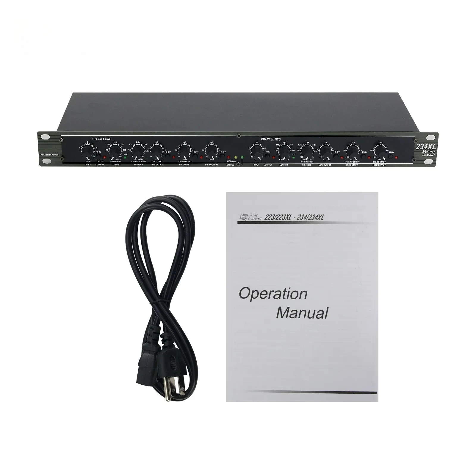 Hamgeek 234XL 2-/3-/4-Way Electronic Crossover Audio Crossover Professional Stage Show Equipment