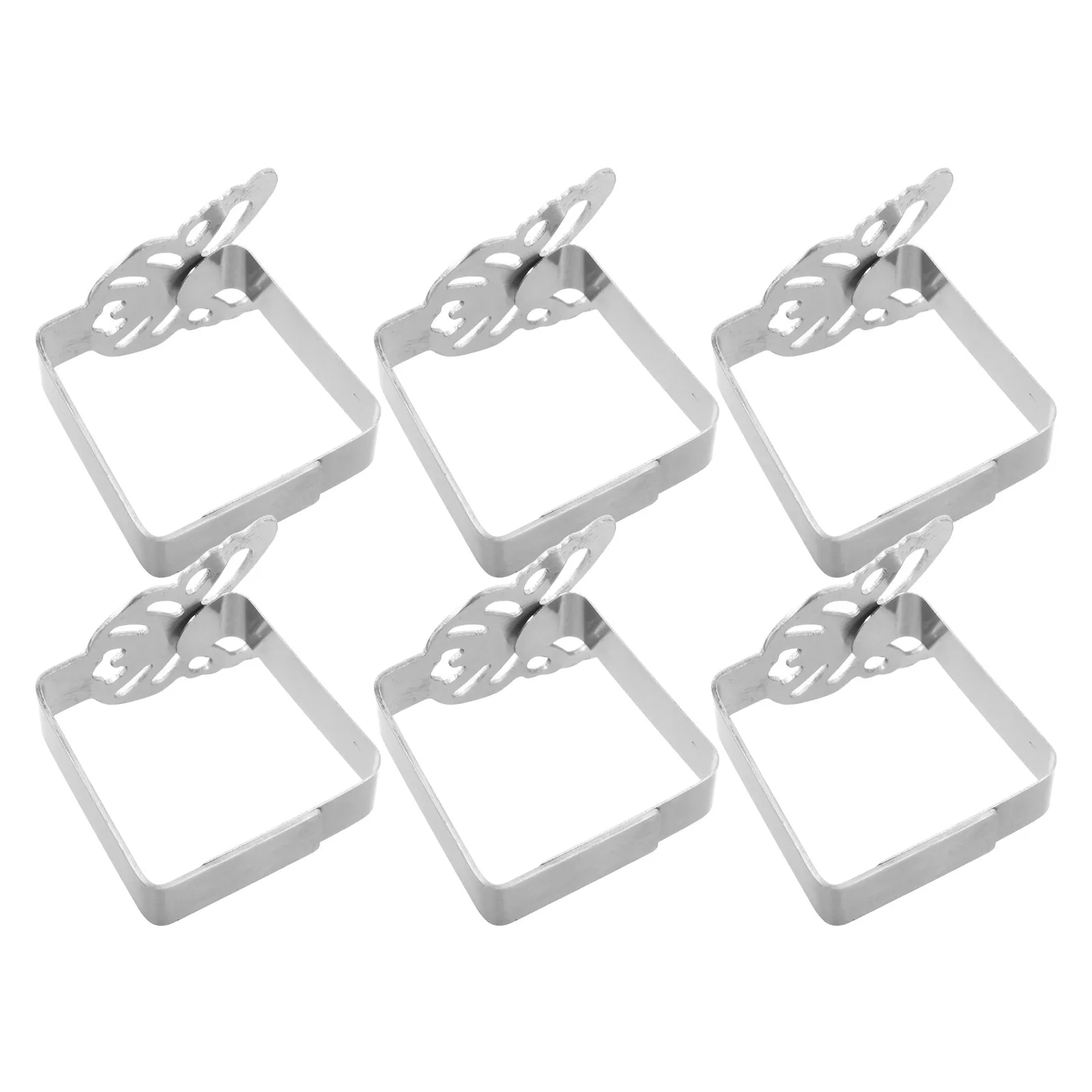 6Pcs Decorative Stainless Steel Tablecloth Clips Butterfly Style Windproof Table Cloth Holders for Patio Picnic Indoor Dining