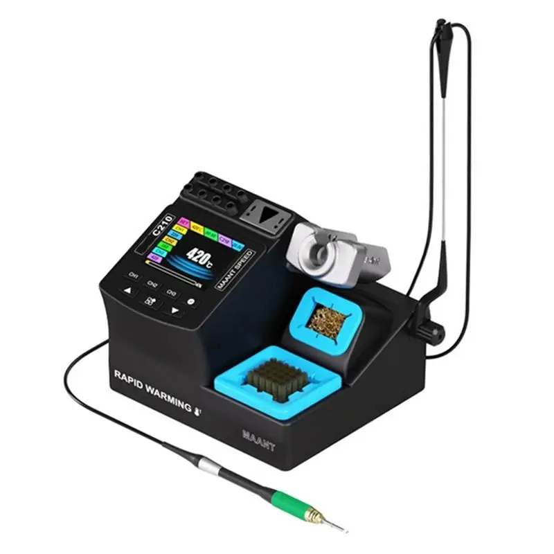 A04G-For Handle Repair Compatible C210 Digital Soldering Station 200W Rapid Heating Adjustable 60 To 460℃ With Color Screen 115