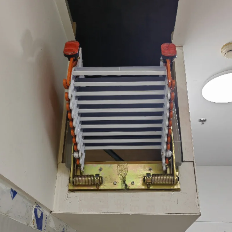 Folding Stairs Wall Hanging Attic Telescopic Stair Lift Alloy Fold Invisible Ladder Custom 1M-3M