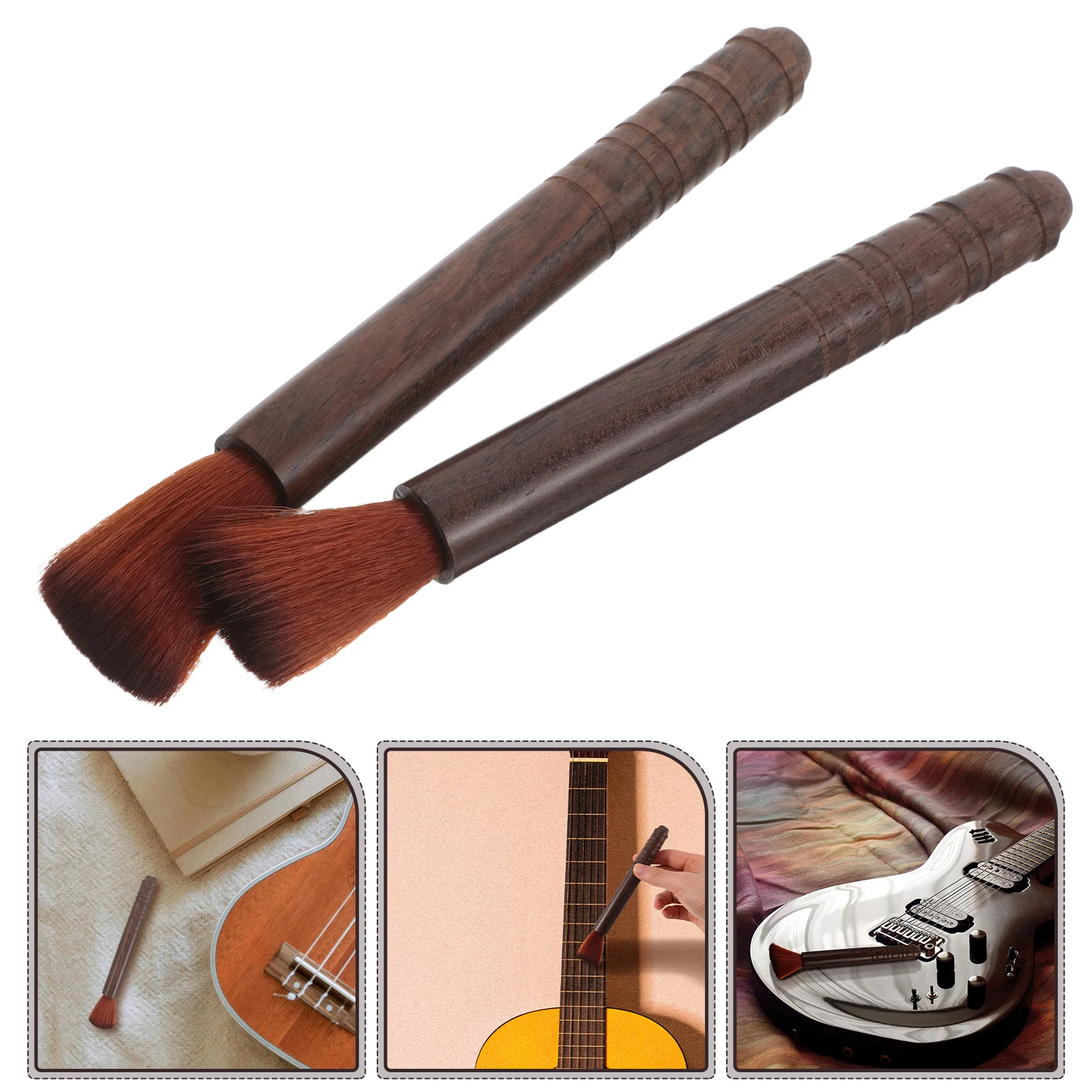

Musical Instrument Cleaning Brush Brushes Cleaner Tool for Polyester Fiber Instruments Guitar