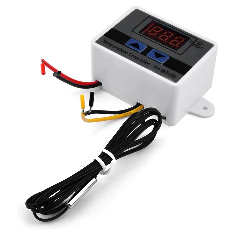 2Pcs XH-W3001 Pid Temperature Controller With Sensor AC110V-220V Thermostat Temperature Switch Heating Cooling