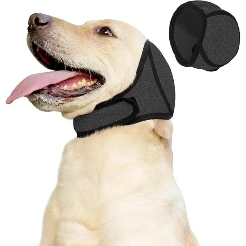 Dog Calming Earmuffs, Adjustable Waterproof Noise‑Reduction Hearing Protection Pet Ear Covers for Thunder