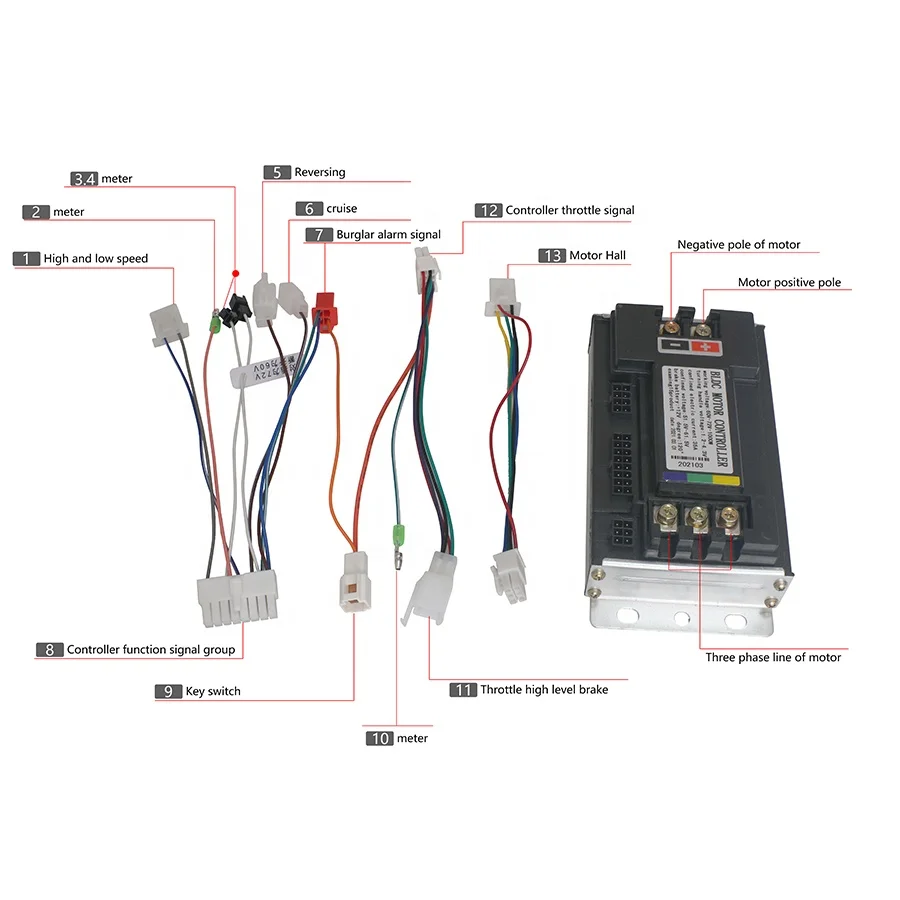 

High Quality 48V/60V/72V 1000W DC Motor Controller Universal For Electric Bicycle Scooter Motorcycle Car