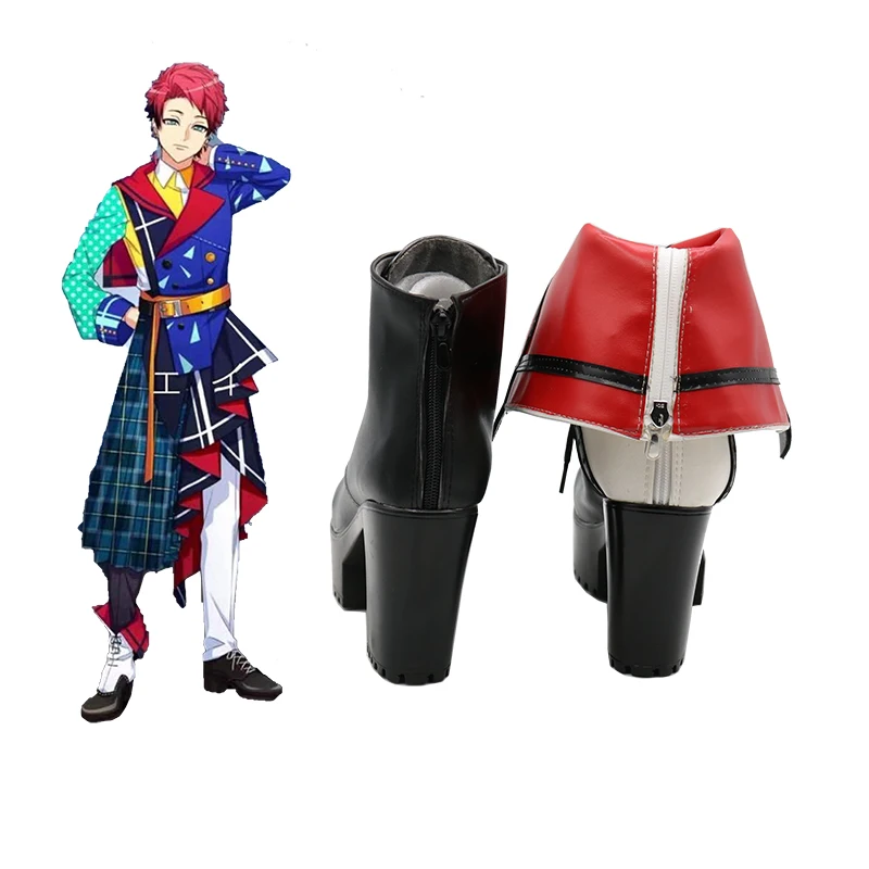 A3 Nanao Taichi Costume Cosplay Scarpe Stivali in ecopelle fatti a mano