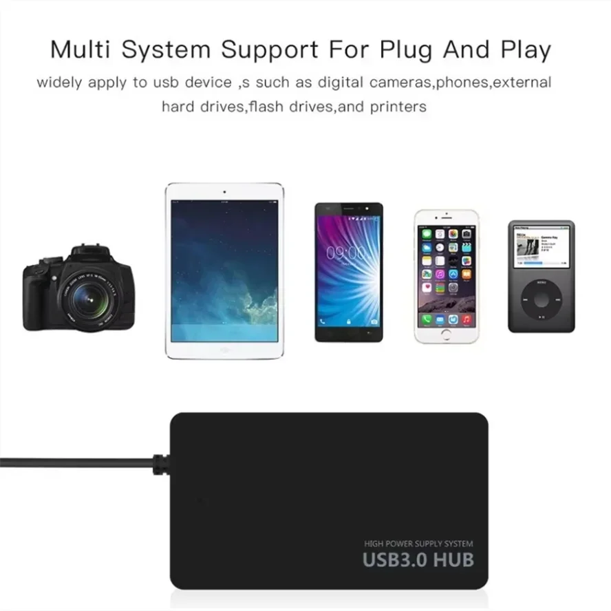 4 Ports USB HUB 3.0 Adapter USB 3.0 HUB Extender Docking Station High Speed Date Transfer for Pc Laptop Accessories USB Splitter