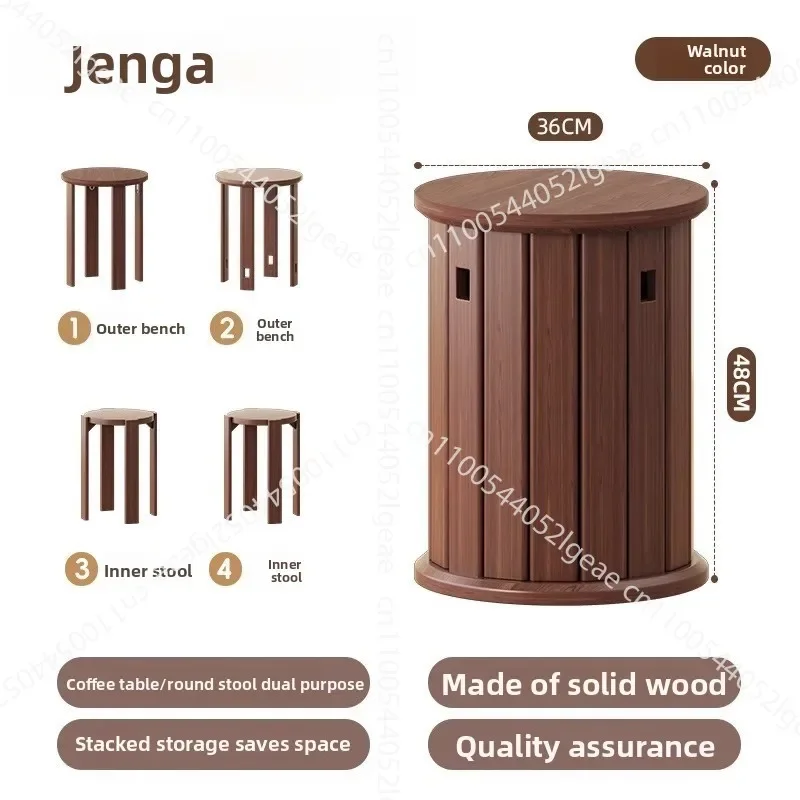 Taburetes de madera maciza apilables para mesa de comedor, para uso doméstico, estilo Jenga moderno, muebles para el hogar.