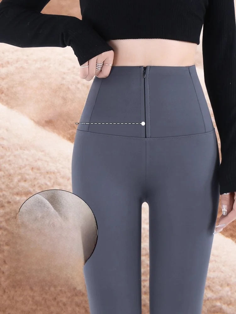 

Женские утепленные флисом брюки для йоги с высокой талией, утягивающие живот, осенне-зимняя коллекция 2025 года