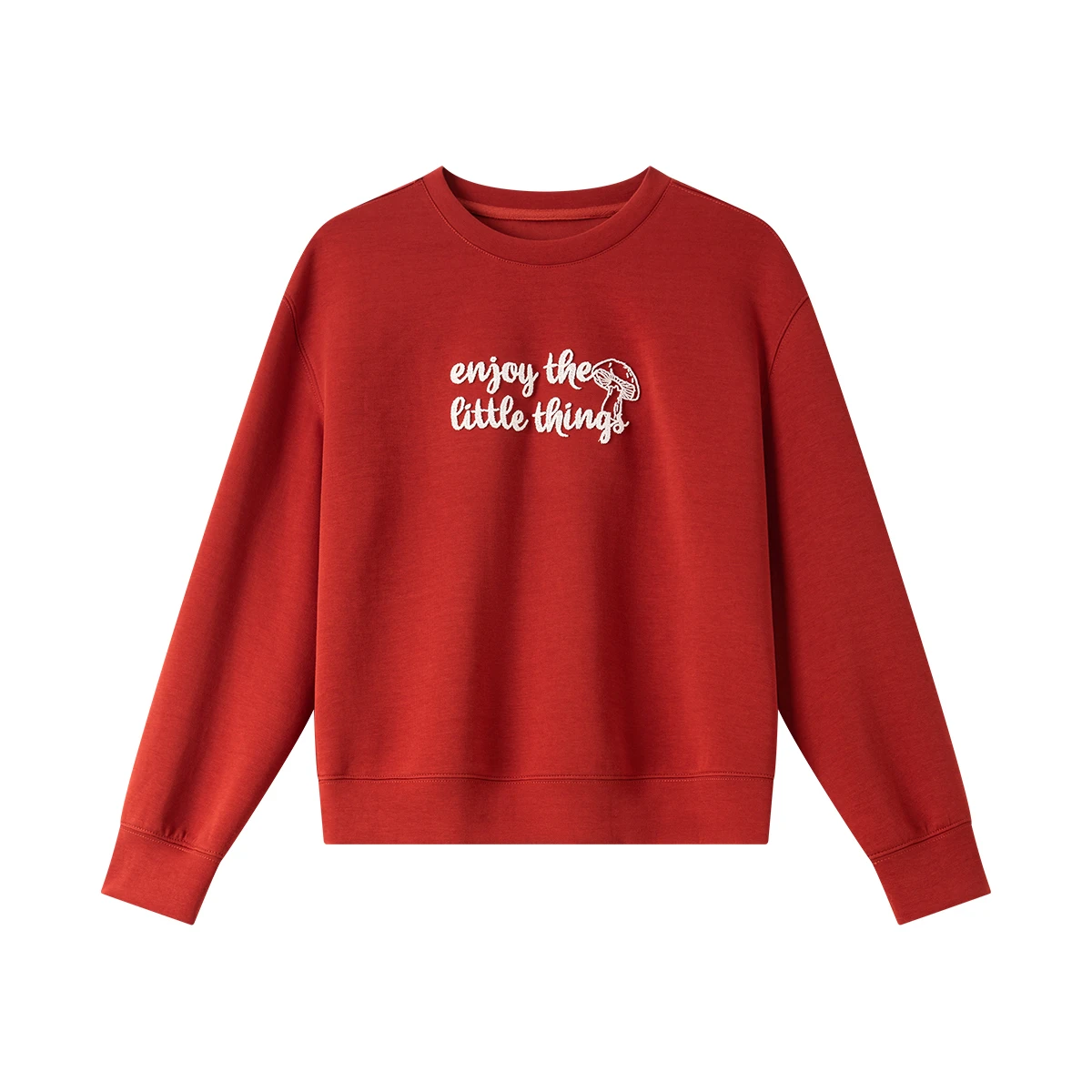 VIMLY Sports Women Sweatshirts Letter Embroider Autumn 2025 O-neck Knitted Female Sweatshirt Elegant Straight Ladies Tops A2106