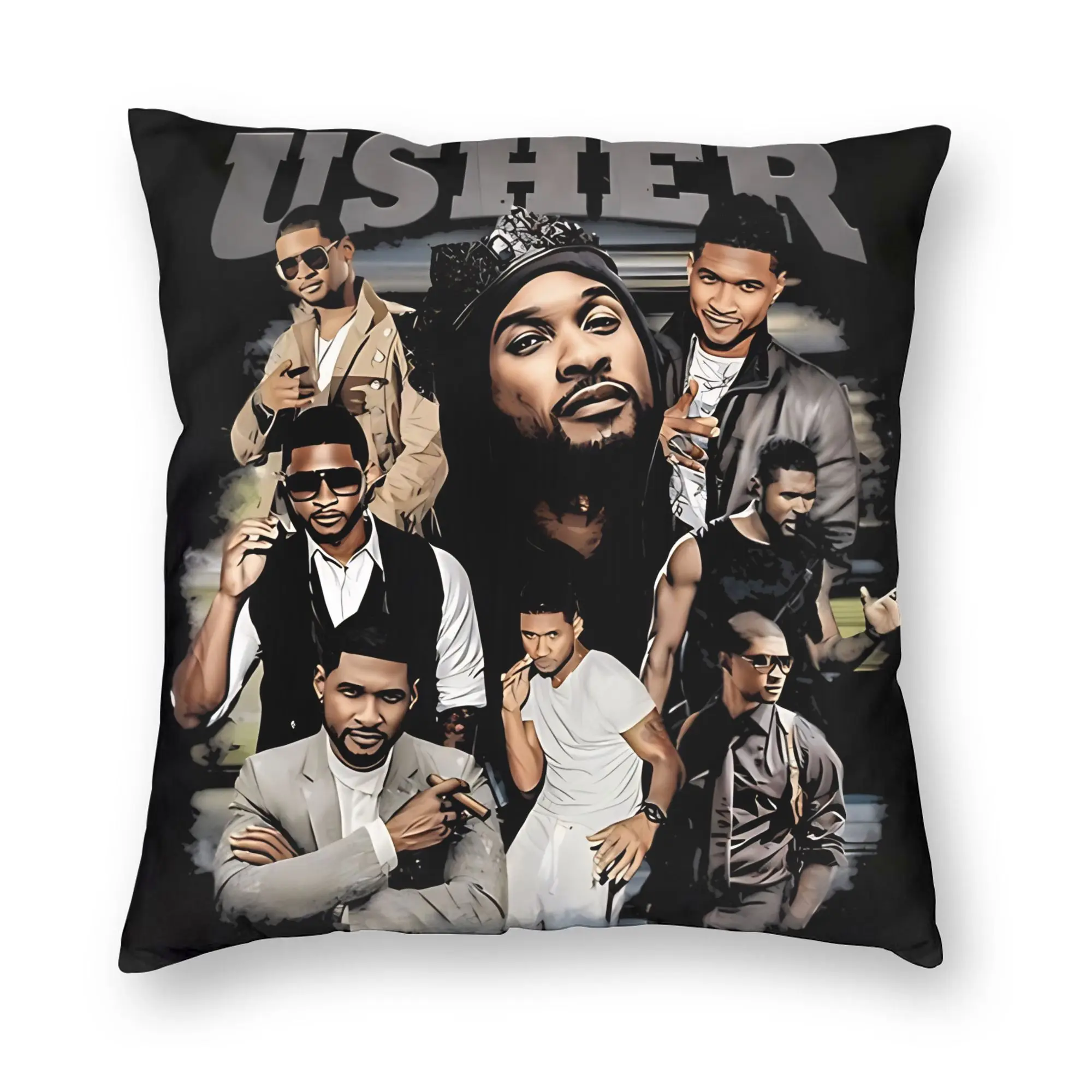 Chris Brown And Usher The Rb Tour Pillow Cover Raymond And Brown Soft Cushion Cover Kawaii Pillow Case For Living Room Bed Chair