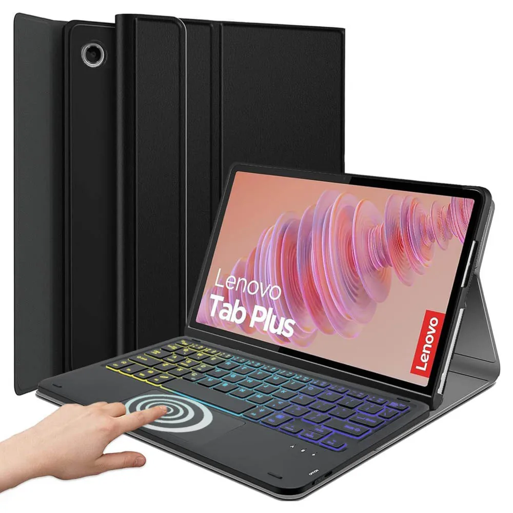 Hintergrundbeleuchtete Touchpad-Tastaturhülle für Lenovo Tab Plus Studio 2024 11,5 Zoll Tablets Tastaturabdeckung für Tab Plus TB351FU Funda