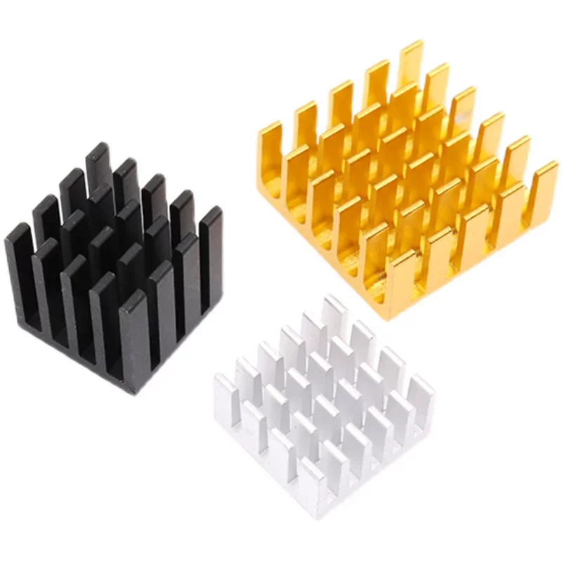 High-power aluminum heat sink blocks with fine teeth for electronic chip motherboards, CPU, GPU, and MOS memory cooling