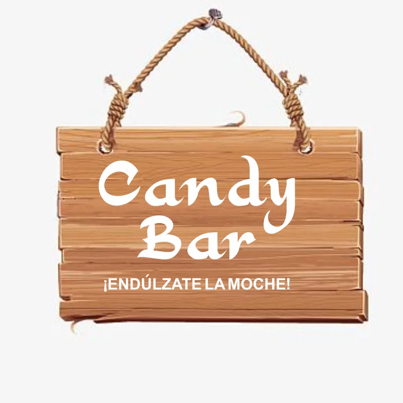 Letrero de boda español, barra de caramelo, pegatina de pared para mesa, calcomanía de caramelo, dulce la noche, fiesta casamentada, decoración del hogar # 399