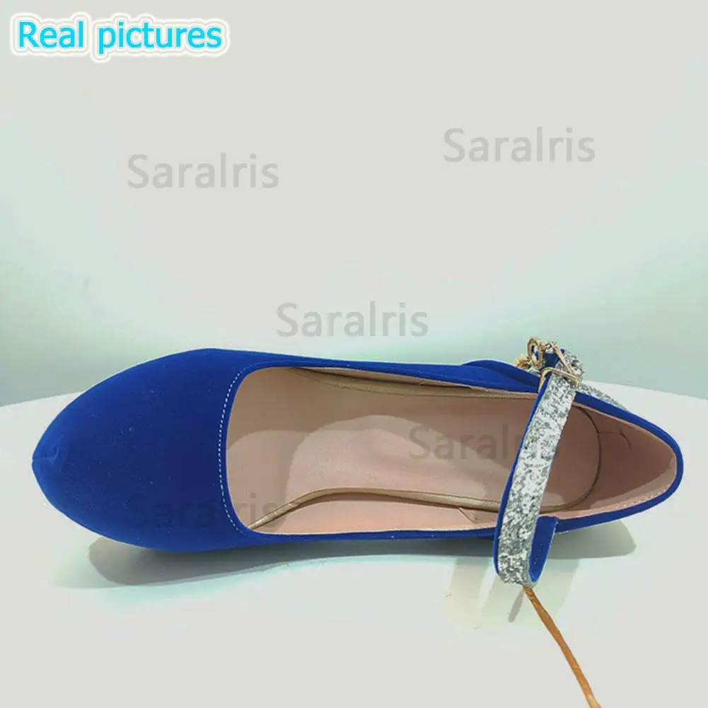 2022 Trendy Concise High Heeled Pumps Platform Comfort Big Size 43 Women Elegant Office Party Weeding Round Toe Mary Jane Shoes