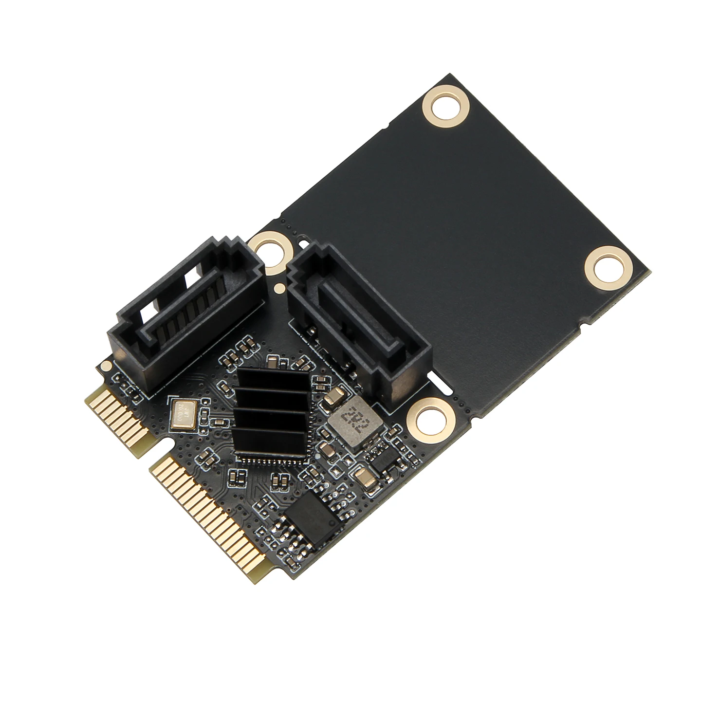 Mini PCI-E to Dual SATA 3.0 Expansion Card ASM1061 Chip PCI-E to SATA3.0 6Gbps Hard Disk Interface Adapter Card Support HDD SSD