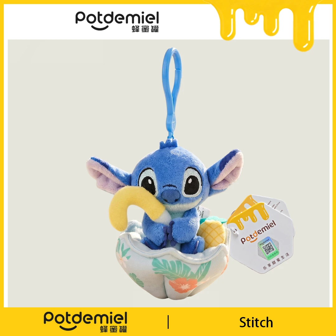 Potdemiel Disney Stitch Plush Keyring Stuffed Doll Toy Bag Pendant Backpack Ornament Keyring Purse Handbag Fans Gift Kids Adults