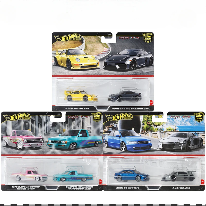 Hot Wheels Premiums Car Culture 2er-Pack 2024 HBL96 Mix 4 (P) 1/64 Collection Druckguss-Fahrzeugmodell Spielzeug Geschenk