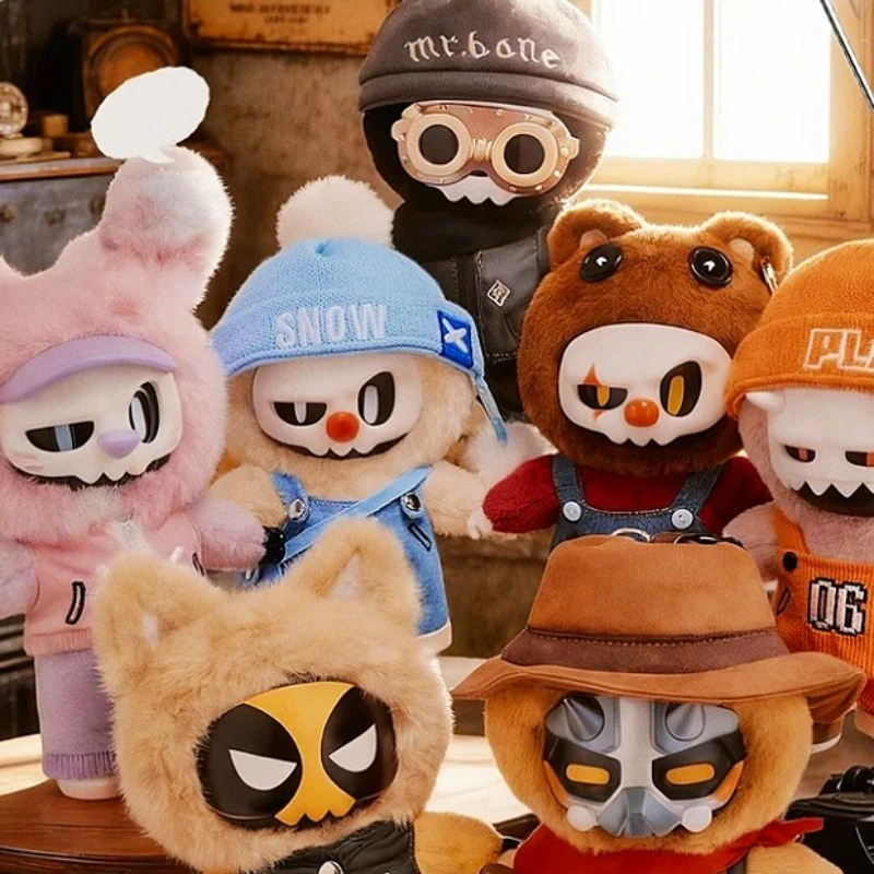 

MR.BONE Серия плюшевых агентов: Слепая коробка с милыми виниловыми фигурками Bone Buddies, куклы-сюрпризы со сменными лицами, изысканный подарок-игрушка