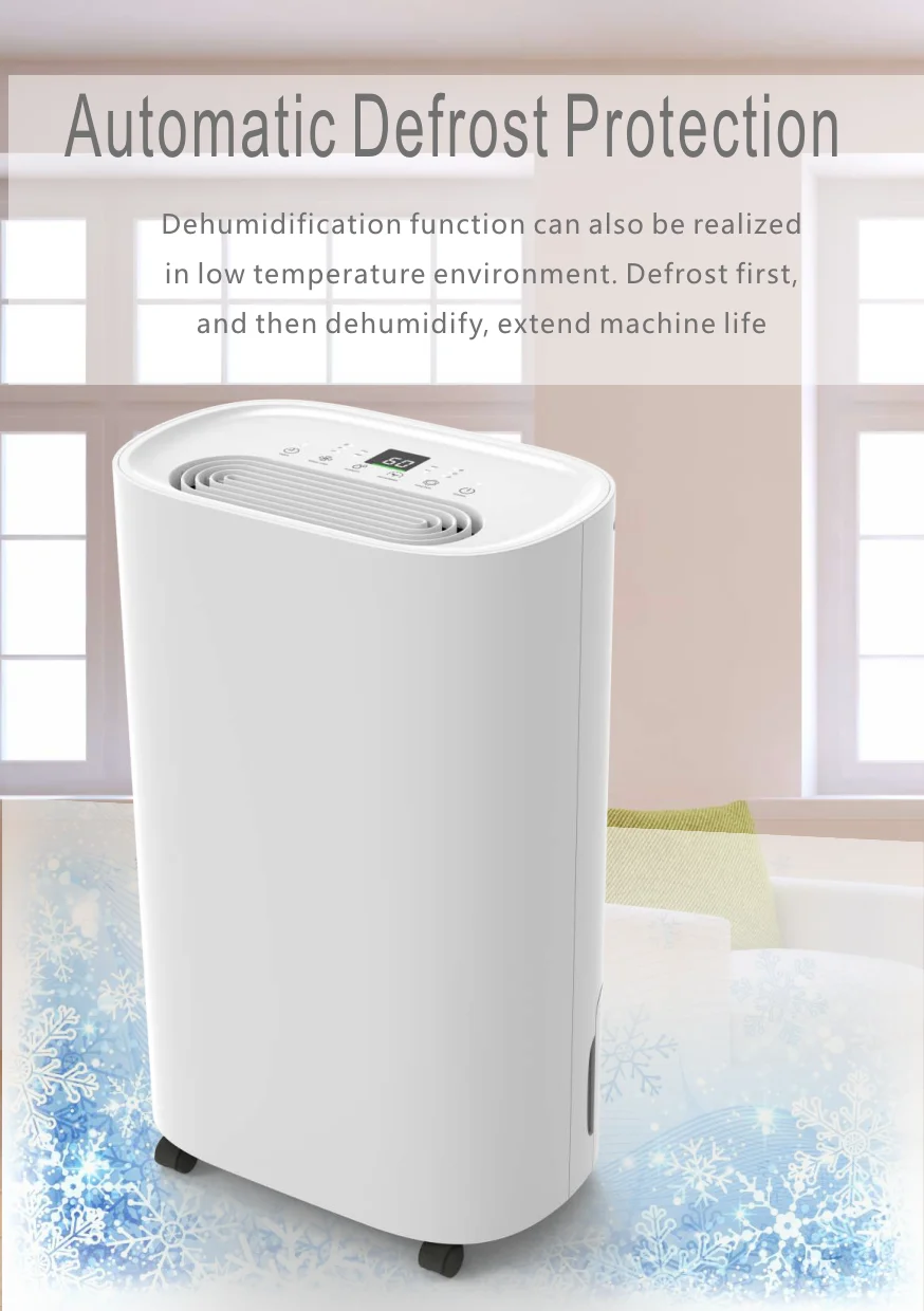 20L Mini Dehumidifier With LED Light, Portable and Small Dehumidifier