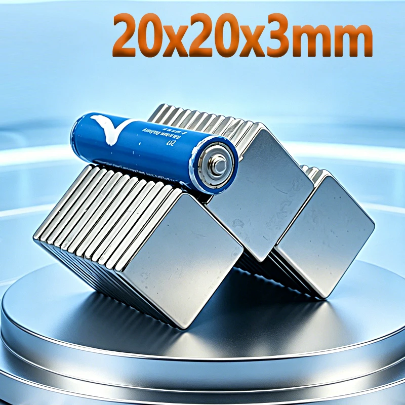 N35 NdfeB 20x20x3mm Magnet Square Shape Permanent Magnetic Imanes 20*20*3mm Accessory Neodymium Office Fridge Magnet 2-30pcs