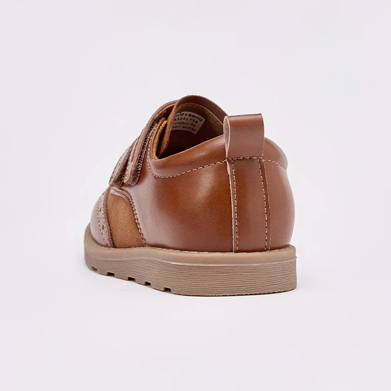 Dave Bella Boys Leather Shoes 2024 Autumn Retro Style Children Casual Shoes Fashion Shoes For Kid Boy Brown Shoes DB3241758