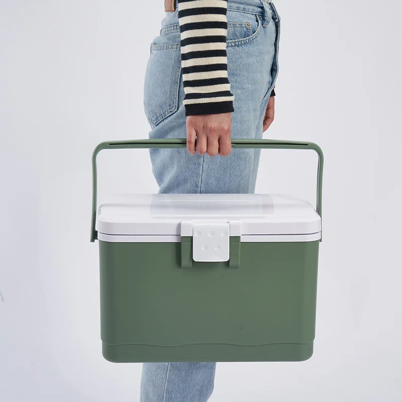 

Portable Handheld Large Capacity Insulated Cooler Box Outdoor Carry Picnic Box Cold Drinks Storage Cubes