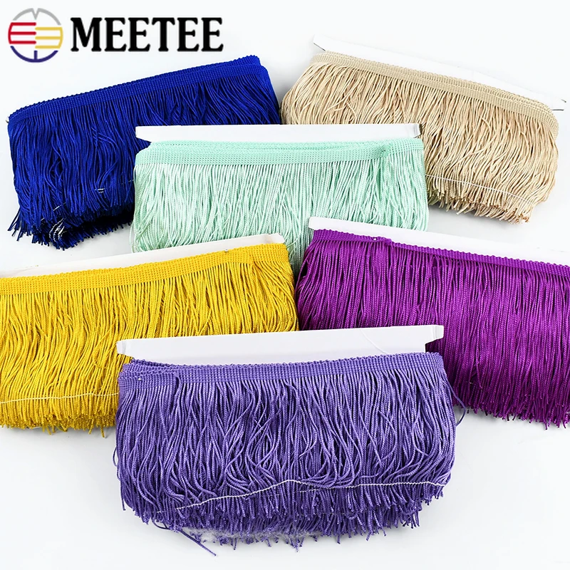 

5/10Meters Meetee 10cm Fringe Tassels Latin Dresses Tassel Decorative Trimmings Stitching Lace Trim Fringes Sewing Accessories