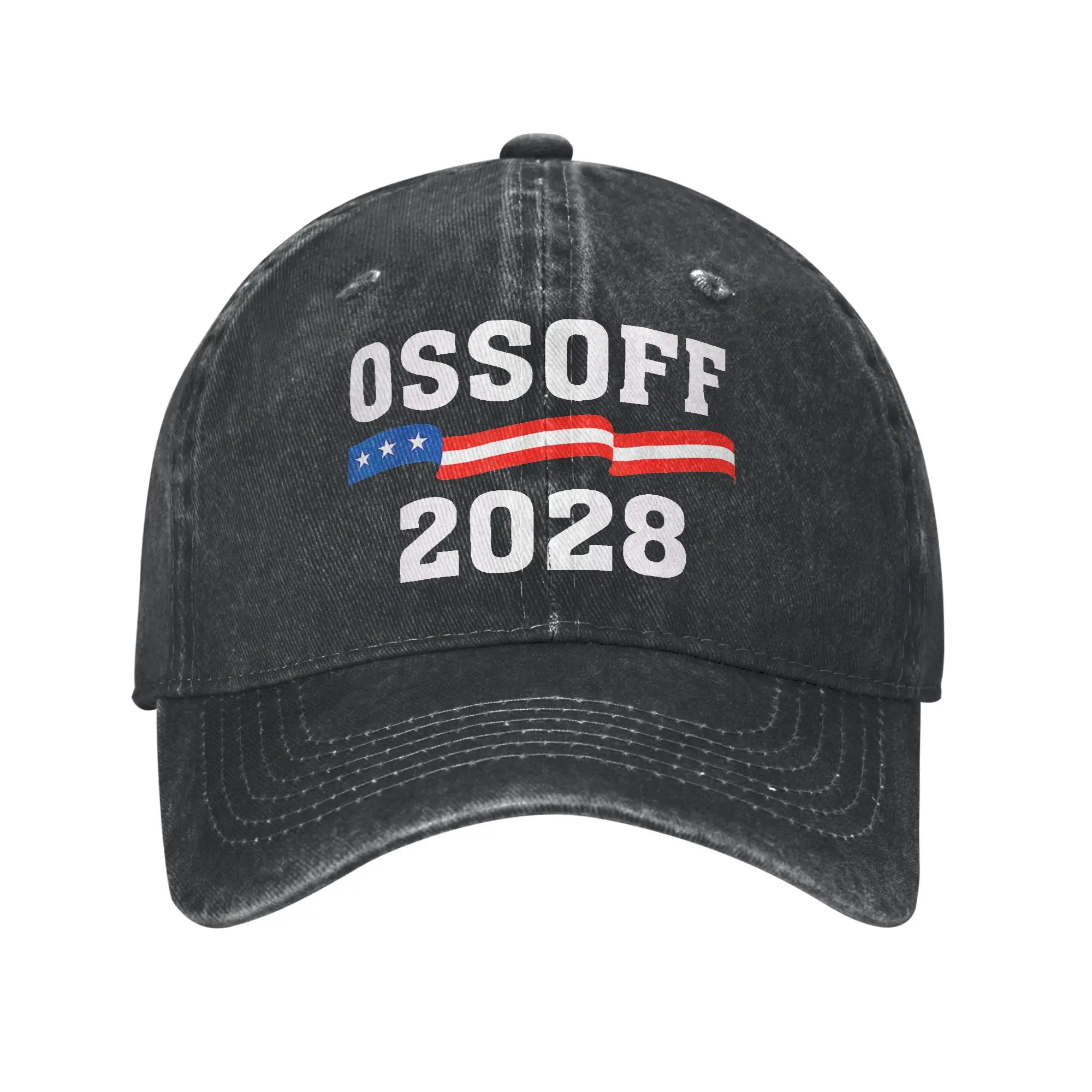 Vintage Jon Ossoff 2028 for President Election US Flag Washed Baseball Cap  Stylish Sun Hip Hop Hats Summer Sport Baseball Caps