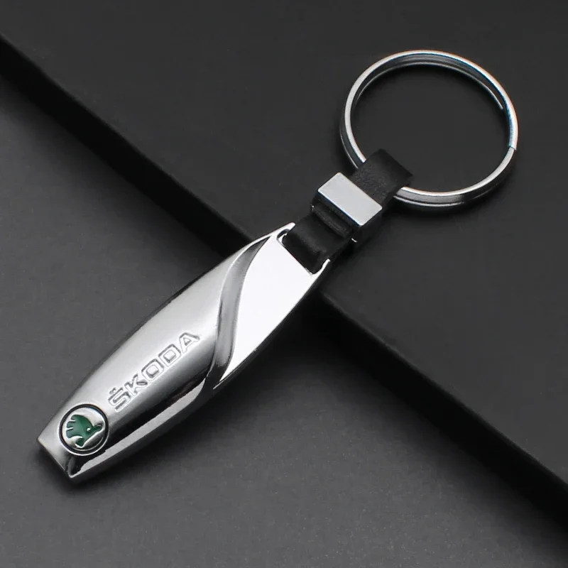 1PCS Car Key Chains for Skoda Octavia Kodiaq Fabia Superb A5 A7 Kamiq Karoq Rapid Yeti Spaceback Key Ring Holder Accessories