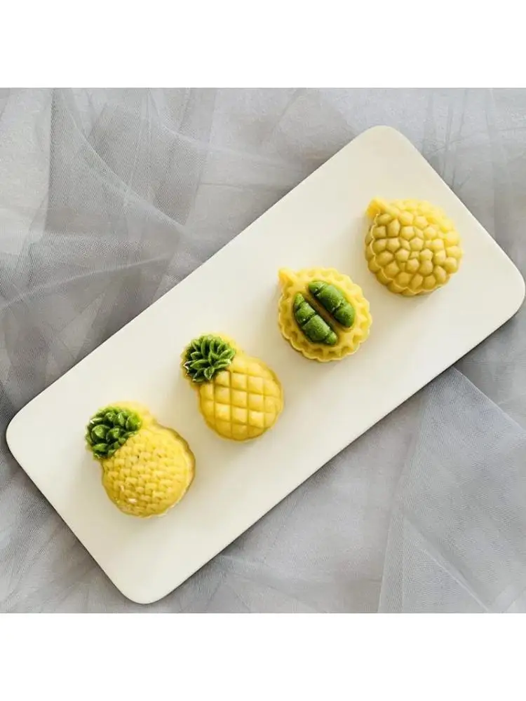 

G6KF Hand Pressure Moon Cake Mold for Mid-Autumn Festival 50g Durian Cookie Cutter