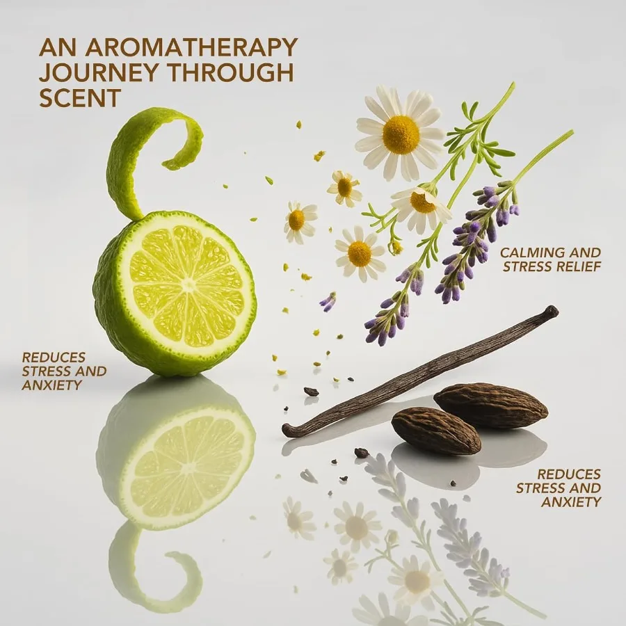 Tranquility Soothing Chamomile Calming Lavender Essential Oils Pure Beeswax Candle for a Restful Peaceful Night NonToxic Aromat