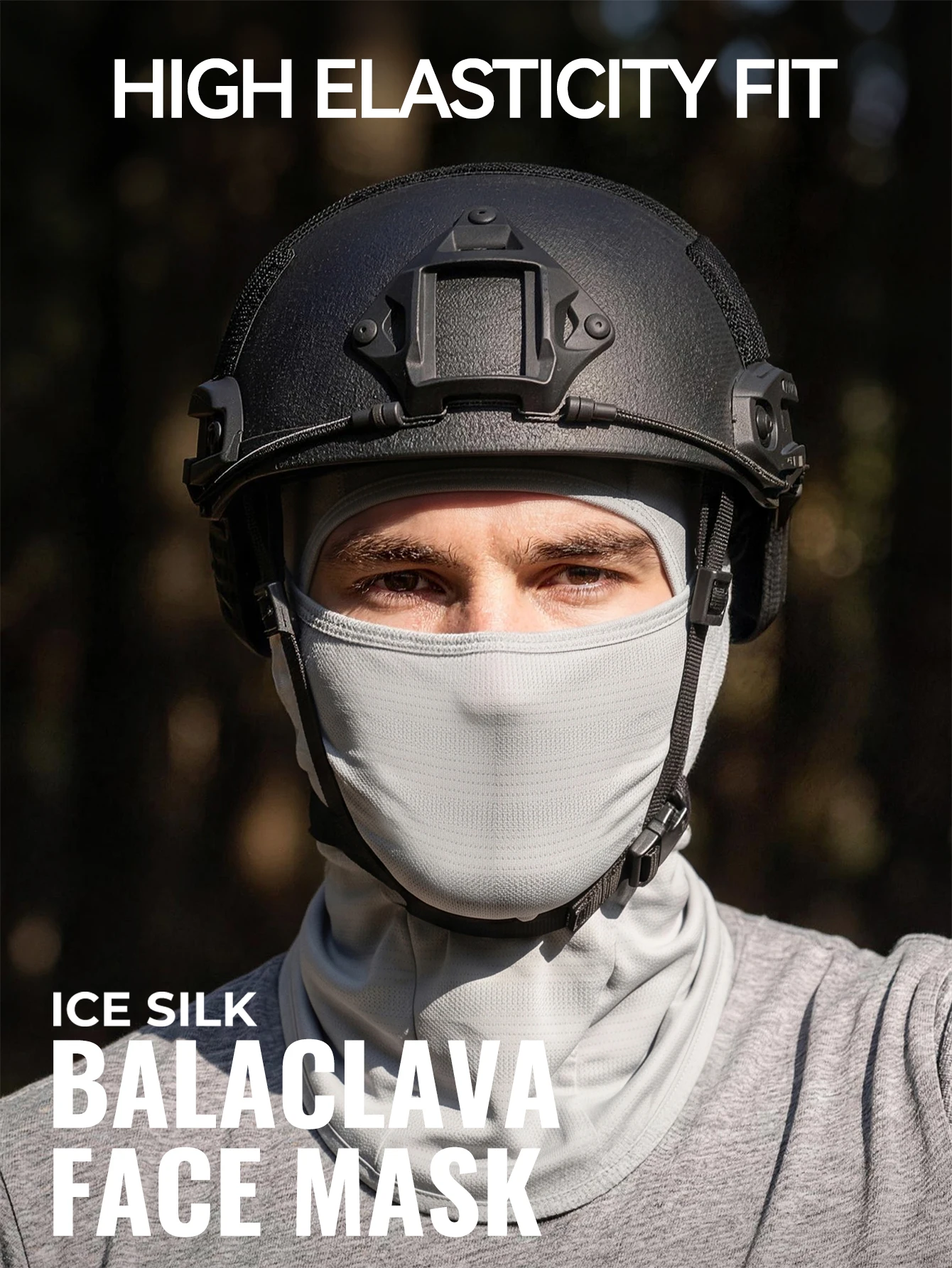WRELS Sommer-Skimaske aus Eisseide, Kühlende Balaclava, Shiesty-Maske mit UV-Schutz, Atmungsaktive Vollgesichtsmaske für Radfahren und Motorradfahren – Detail 1