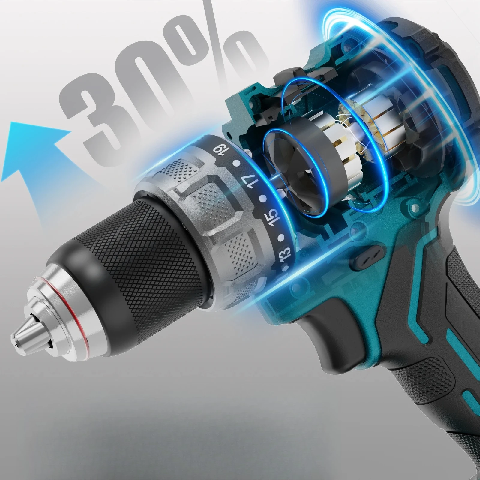 COMPATIBLE WITH MAKITA 18V BL1830 BL1840 BATTERY(TOOL ONLY)，110N.M HIGH TORQUE IMPACT DRILL DRIVER
